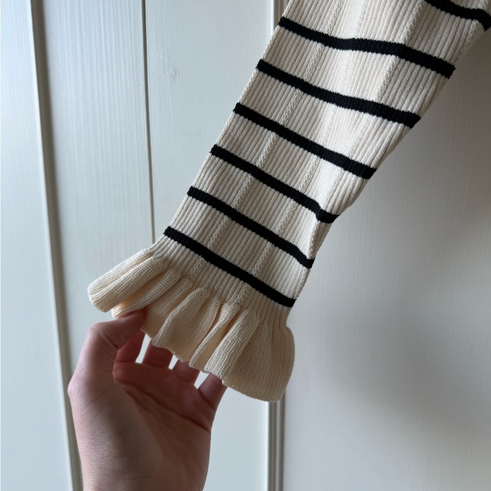 NWT Sandro Stripy Knit Maxi Dress Size L - Picture 8 of 11